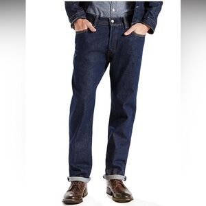 Levi's Men's 501 Straight Jeans - Deep Indigo Button fly